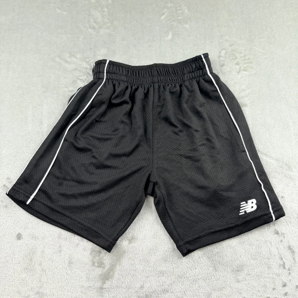 New Balance Kids Black Mesh Athletic Shorts Size 8